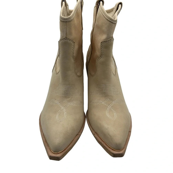 Dolce Vita Women's Nashe Western Bootie in Vanilla Nubuck. Sz: 9.5 - Picture 11 of 13